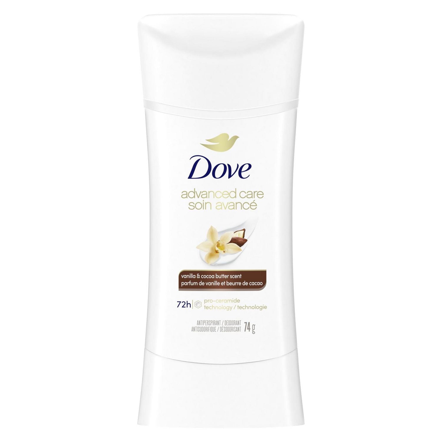 Dove Advanced Care Vanilla and Cocoa Butter Deodorant 74g