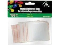 Bag Storage 2x2"160Pk ZipLock - Brantford Surplus