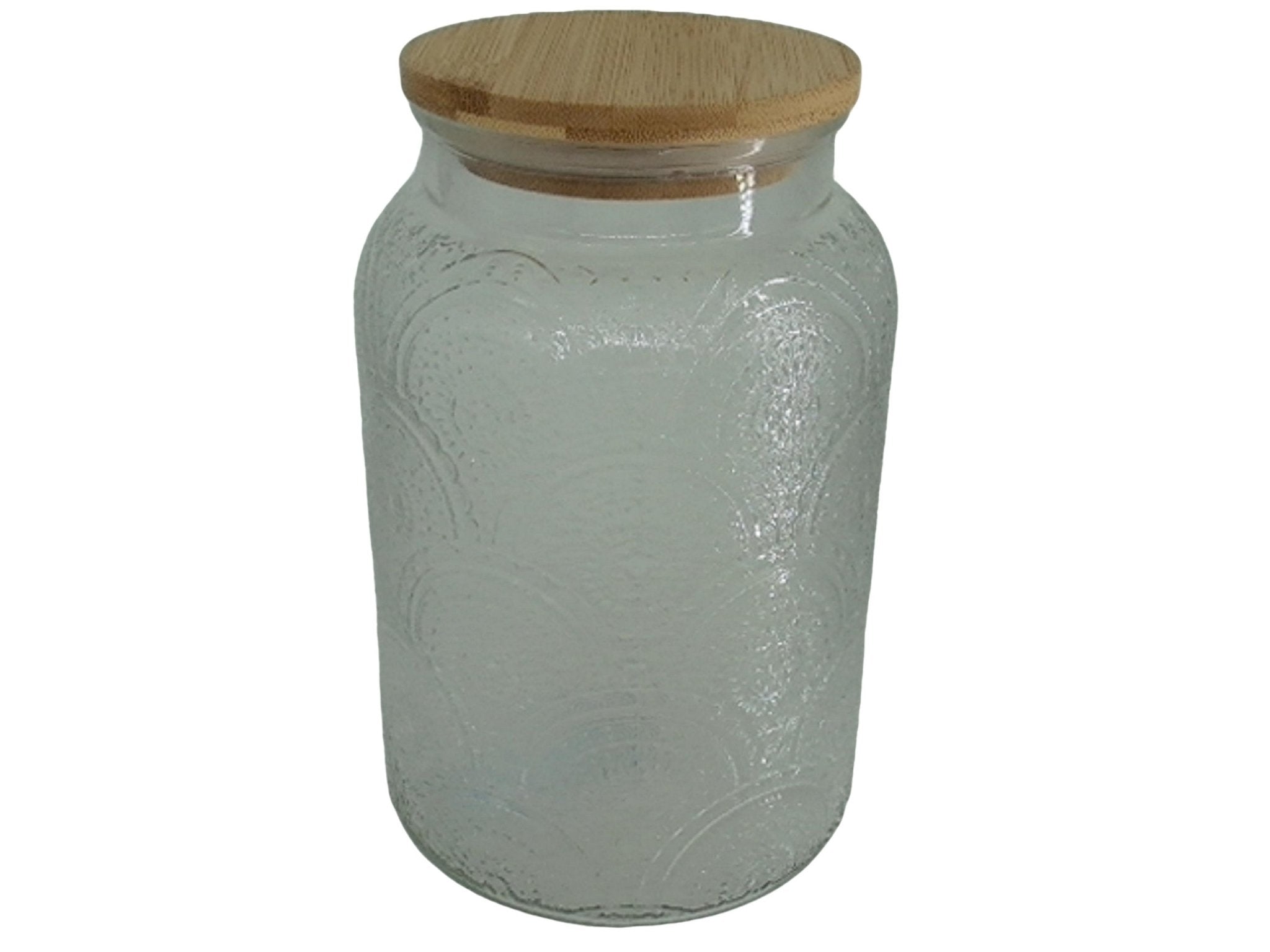 Bamboo Lid Storage Jar 1.5L 51oz Kitchen Container - Brantford Surplus