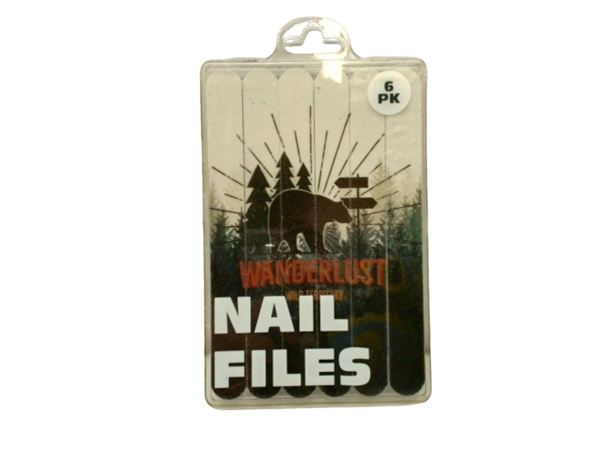 Bear Wanderlust 6 - Pack Emery Boards Nail Files Set - Brantford Surplus