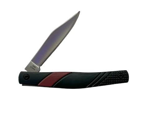 One Blade Pen Knife 2-7/8" Anodized Aircraft Aluminum Handle Rear Edge - Brantford Surplus