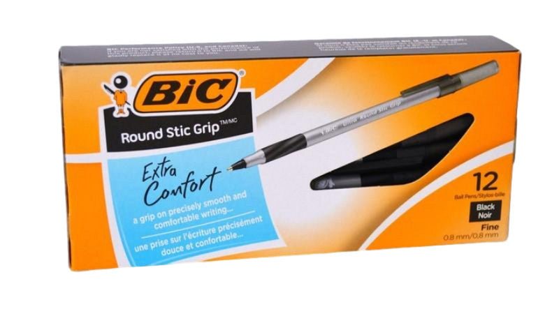 BIC Black Fine Point Pens 0.8mm Pack - Brantford Surplus