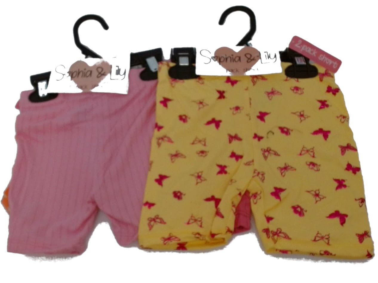 Bike Shorts Girls Size 4 - 6x 2pk. Sophia & Lily(endcap) - Brantford Surplus