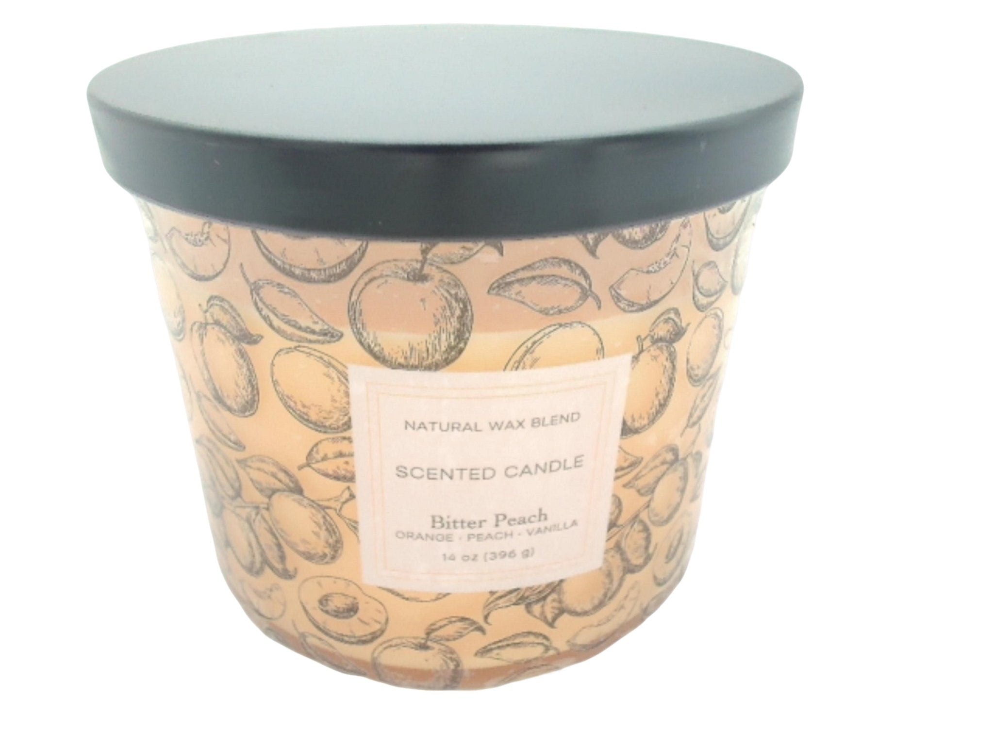 Bitter Peach Soy Candle 14oz - Natural Wax Blend - Brantford Surplus