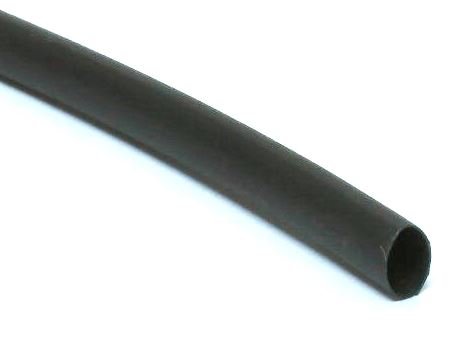 Black 1/4" Heat Shrink Tubing - 1m Electrical Sleeve - Brantford Surplus