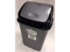 Garbage bin grey/black 18 litre plastic RZTRAD