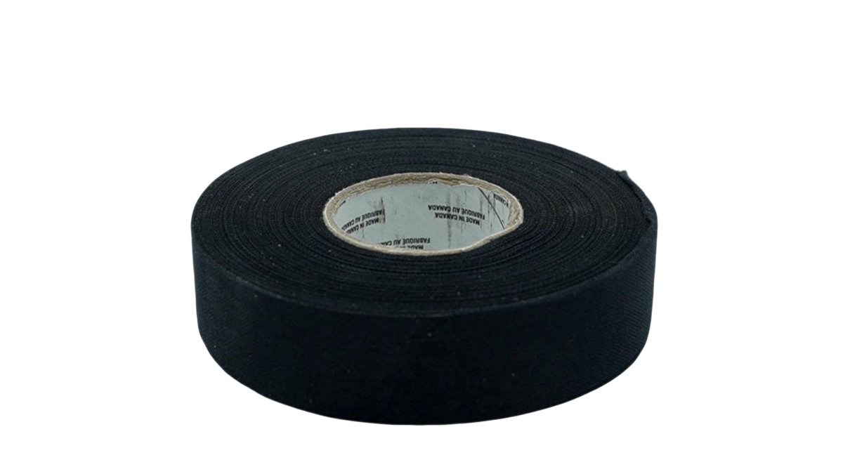 Black Cloth Hockey Stick Tape 0.94" x 82' Durable Roll - Brantford Surplus