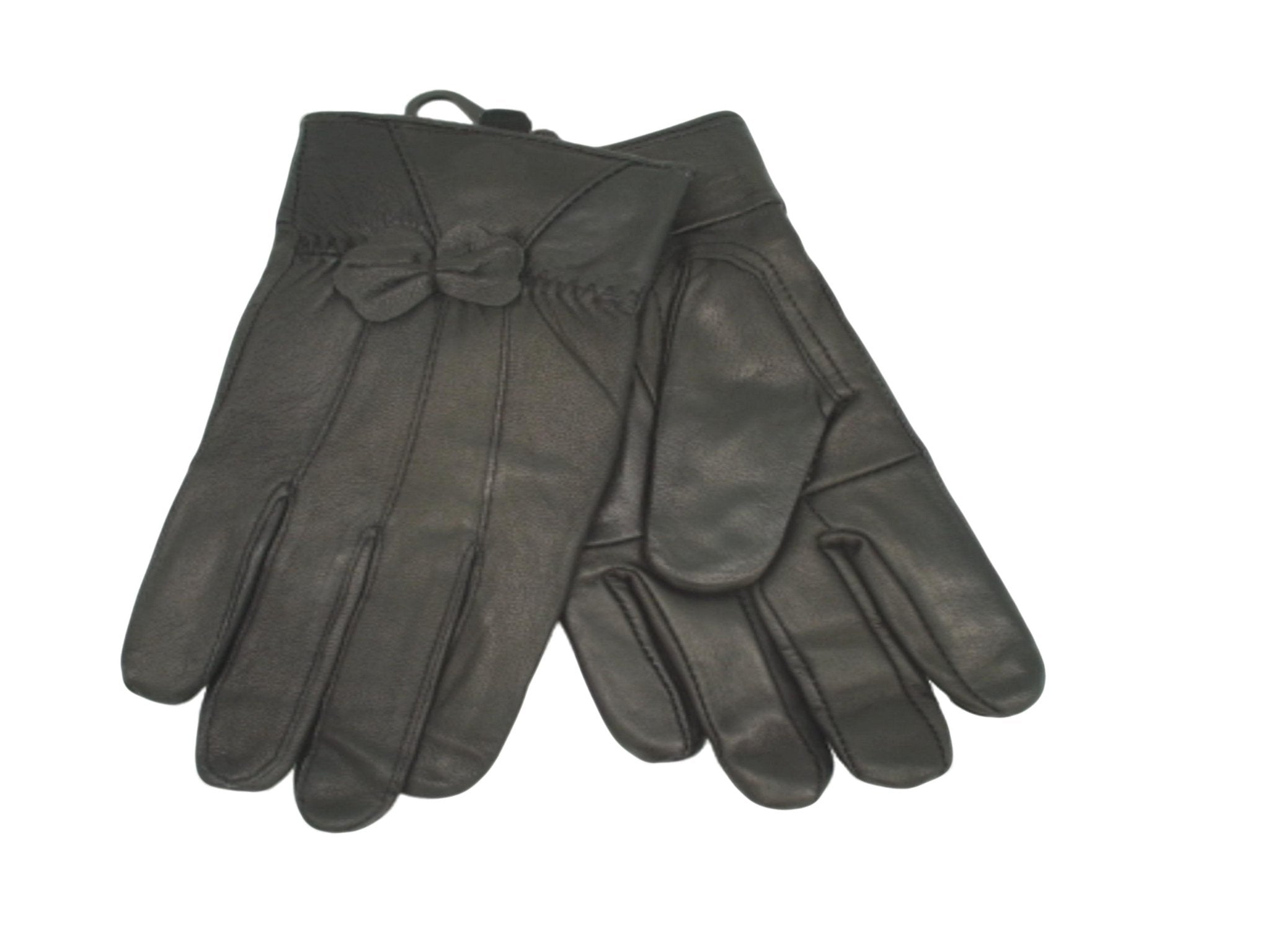 Black Leather Women's Gloves - Elegant Winter Dress Gloves - Brantford Surplus