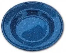 Blue Enamel Soup Plate - 22cm - Brantford Surplus