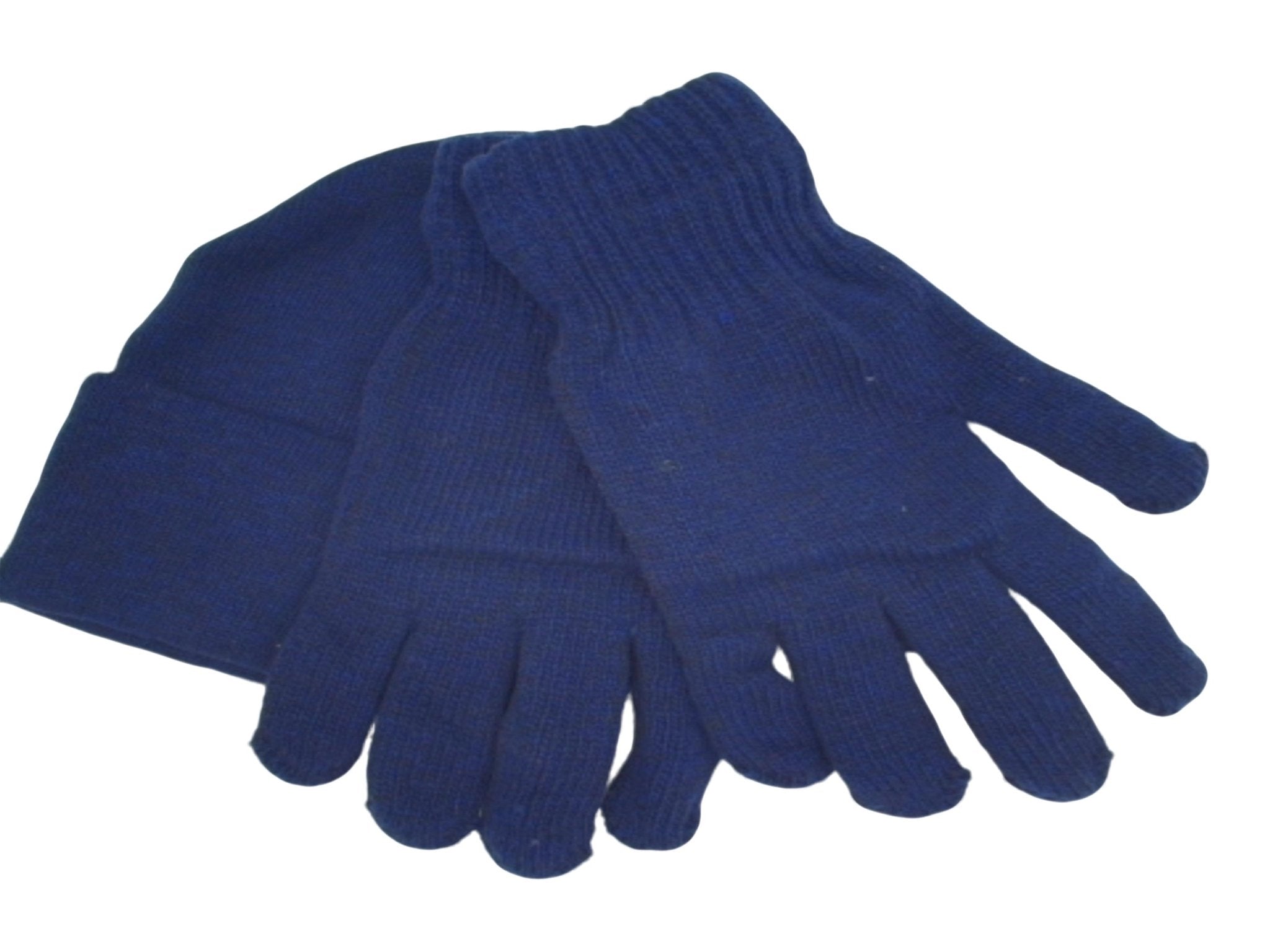 Blue Recycled Yarn Hat and Glove Set – Antonio Nicci - Brantford Surplus