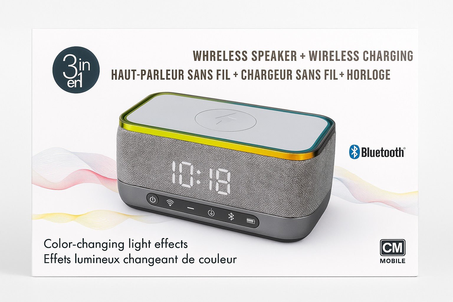 Bluetooth Wireless Speaker with 15 Watt Charger and Clock - Brantford Surplus