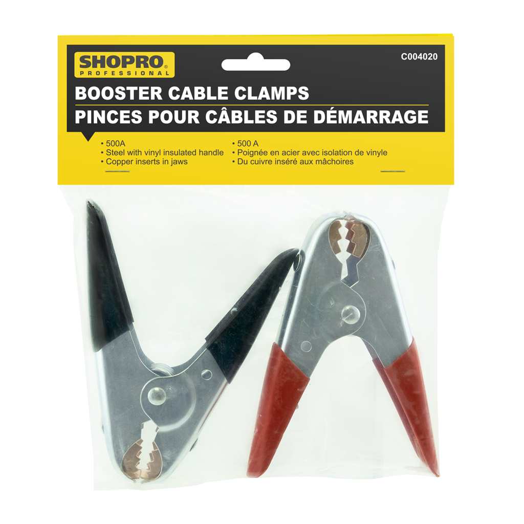Booster cable clamps 2 pack 1 red 1 black - Brantford Surplus