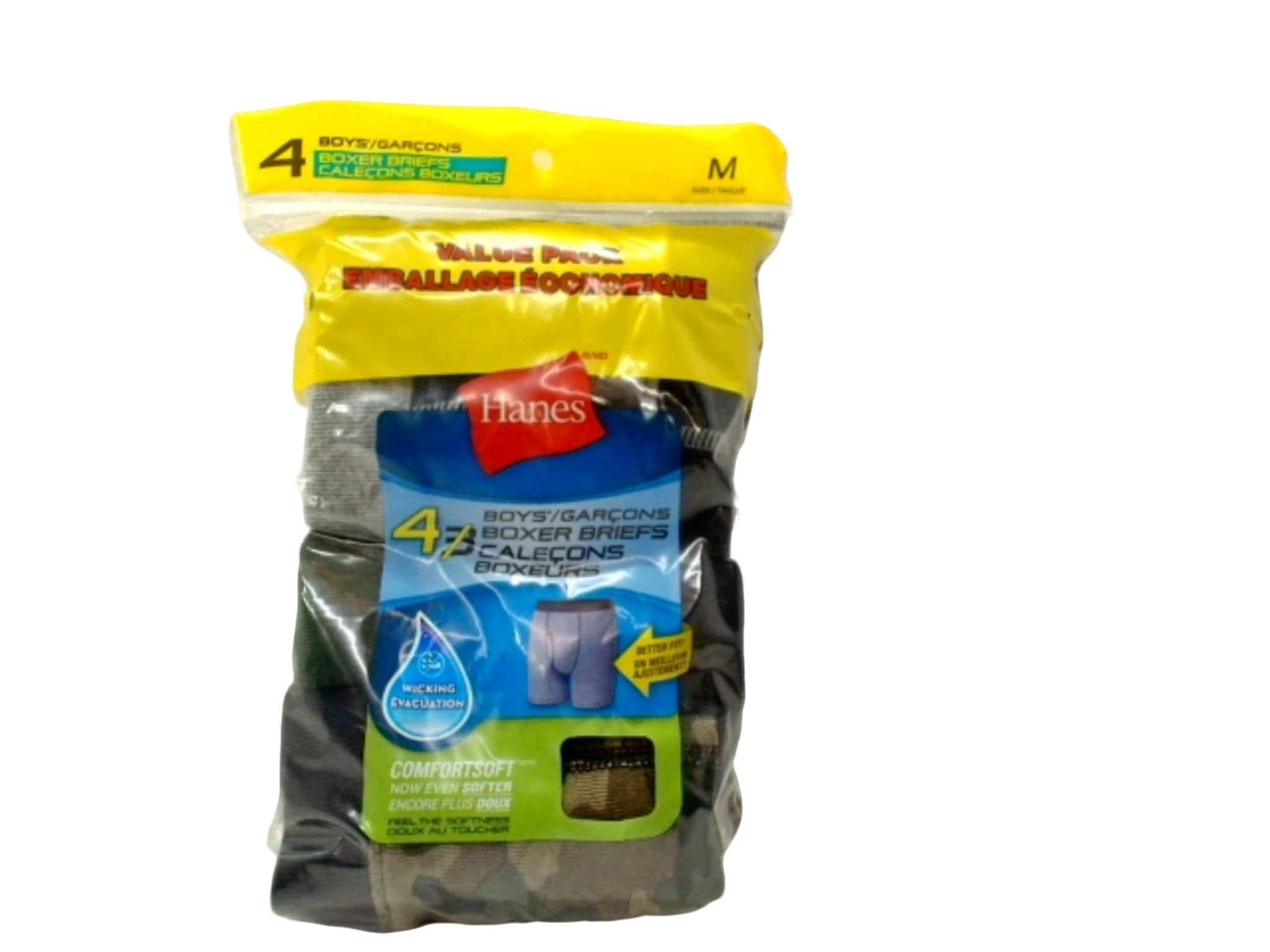 Boxer Briefs Boy's 4pk Cotton Core Comfortsoft Hanes - Brantford Surplus