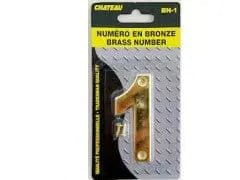 Brass House Number 1 3 inch - Brantford Surplus