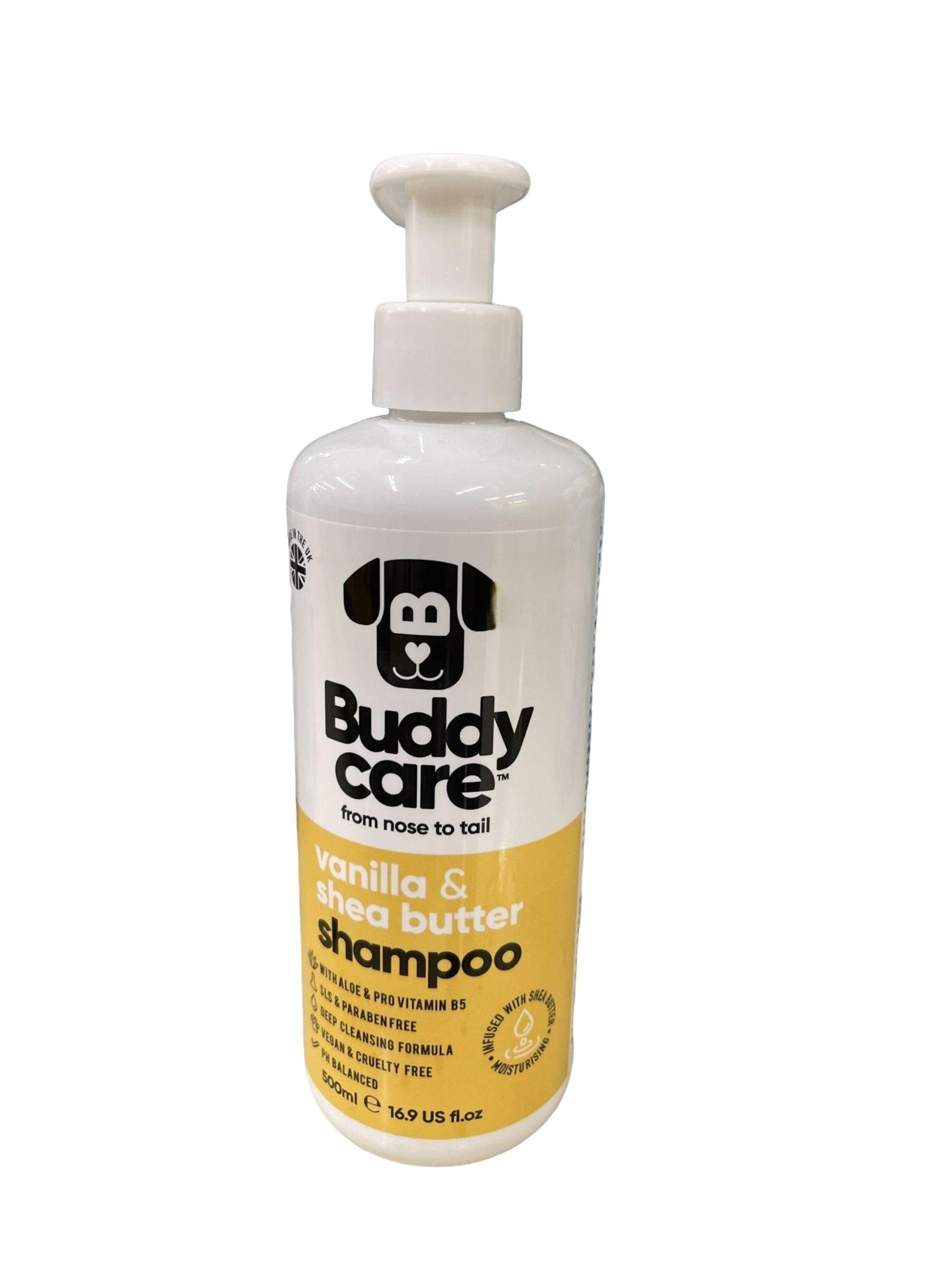 Buddy Dog Shampoo Vanilla Shea Butter - 500ml Wash - Brantford Surplus