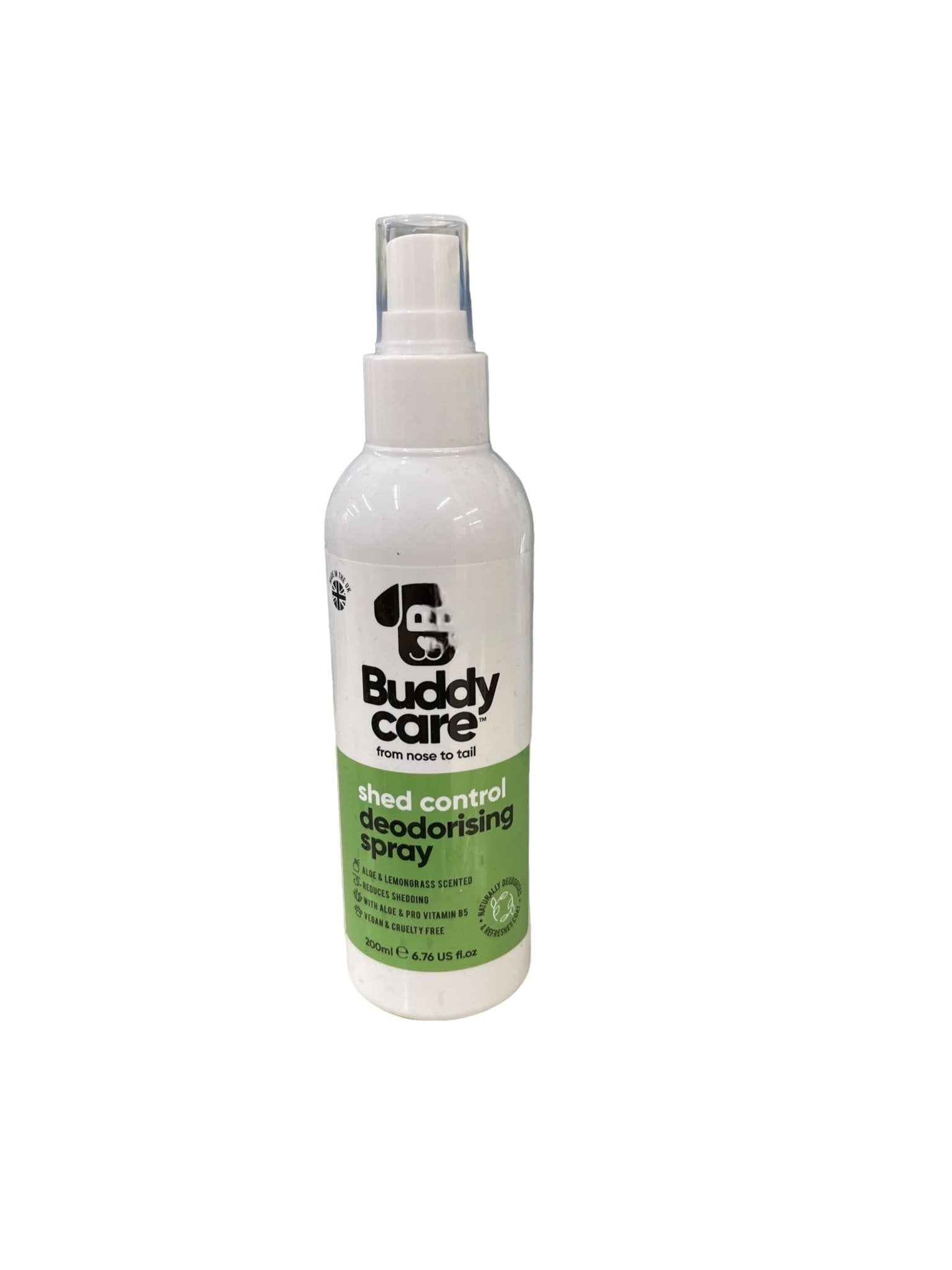 Buddy Dog Shed Control Spray Aloe Lemongrass 200ml - Brantford Surplus