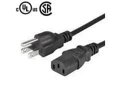 Cable - Power Cable 6 Foot Standard PC/Monitor replacement (Used) - Brantford Surplus