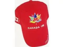 Cap Canada red 150 multicolour embroidery - Brantford Surplus