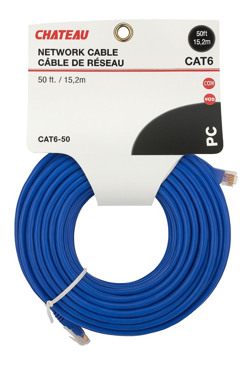 Cat 6 network cable 50 foot 15.2m - Brantford Surplus