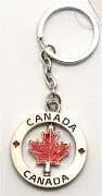 CDA>Metal Keychain spin leaf circle - Brantford Surplus