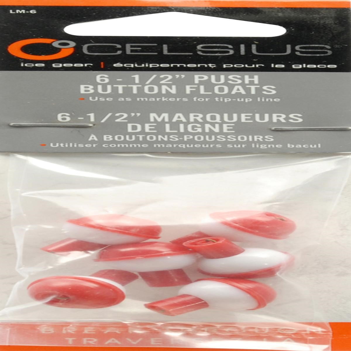 Celsius Push Button Fishing Floats 1/2" 6 - Pack - Brantford Surplus