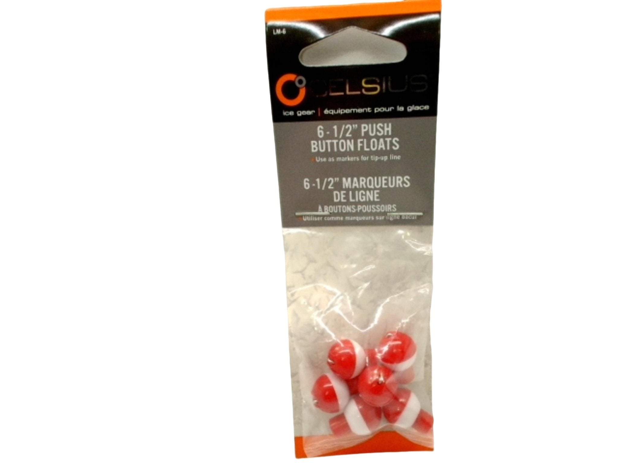 Celsius Push Button Fishing Floats 1/2" 6 - Pack - Brantford Surplus