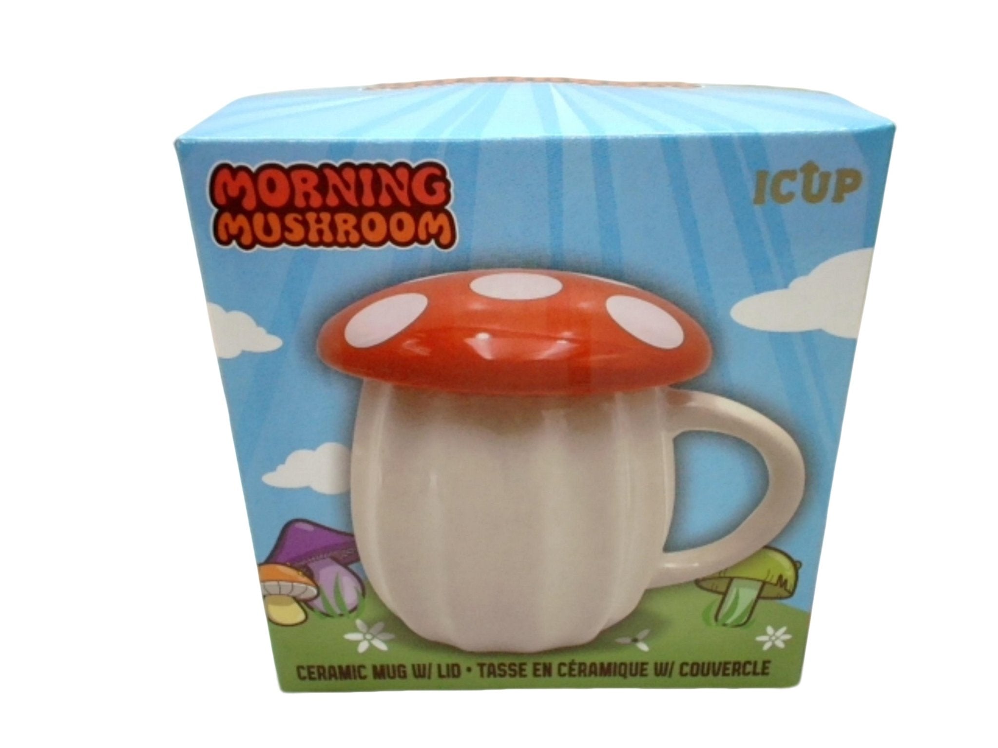 Ceramic Mushroom Mug with Lid - iCup Morning Cup - Brantford Surplus