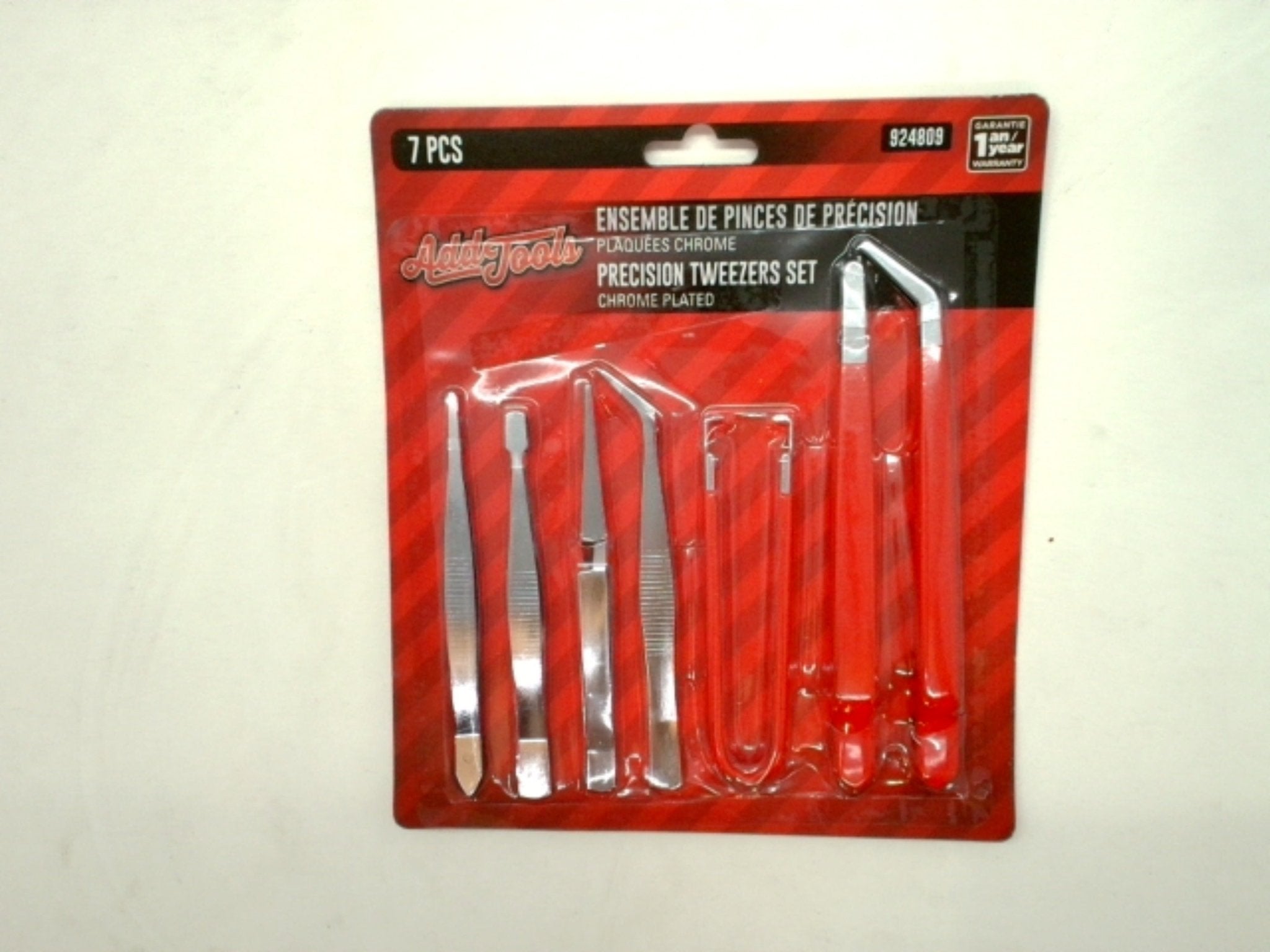 Chrome Precision Tweezers Set 7pc - Add Tools - Brantford Surplus