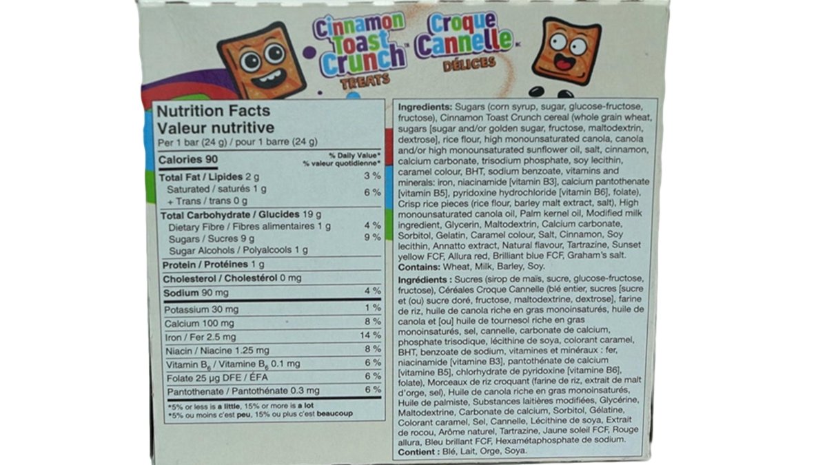 Cinnamon Toast Crunch Cereal Bars 5 Pack Snack Treats - Brantford Surplus