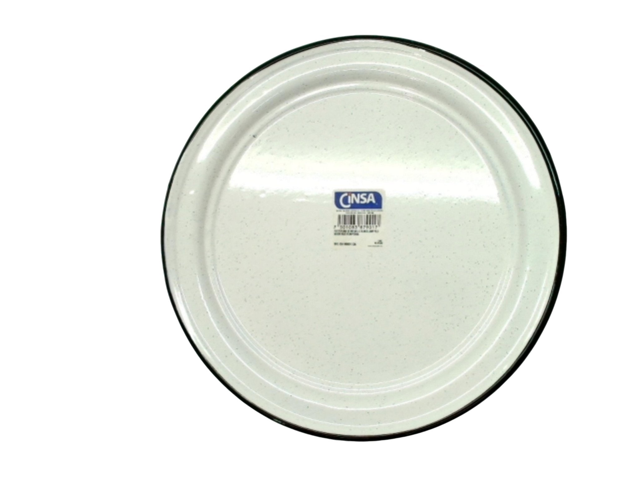 Cinsa Enamel Steel Plate 12.6" - Durable Dinnerware - Brantford Surplus