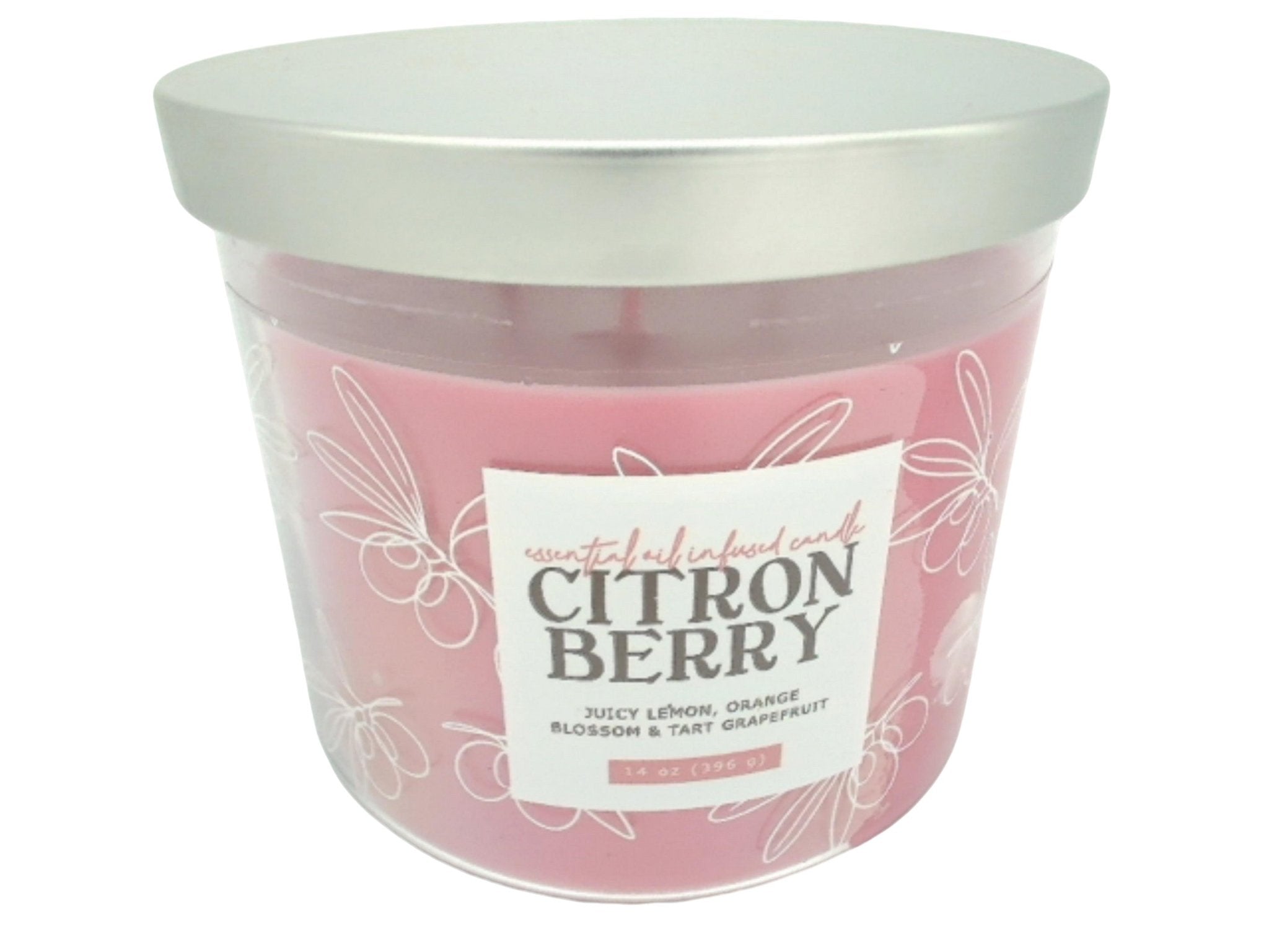 Citron Berry Jar Candle 14oz - Long - Lasting Scent - Brantford Surplus