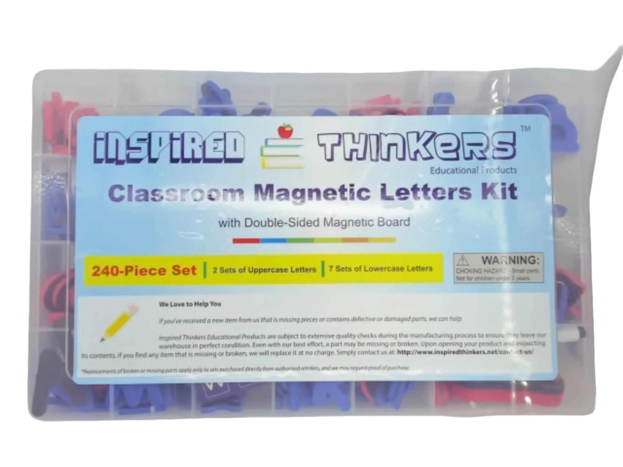 Classroom Magnetic Letters Kit 240pc. Set Inspired Thinkers (display) - Brantford Surplus