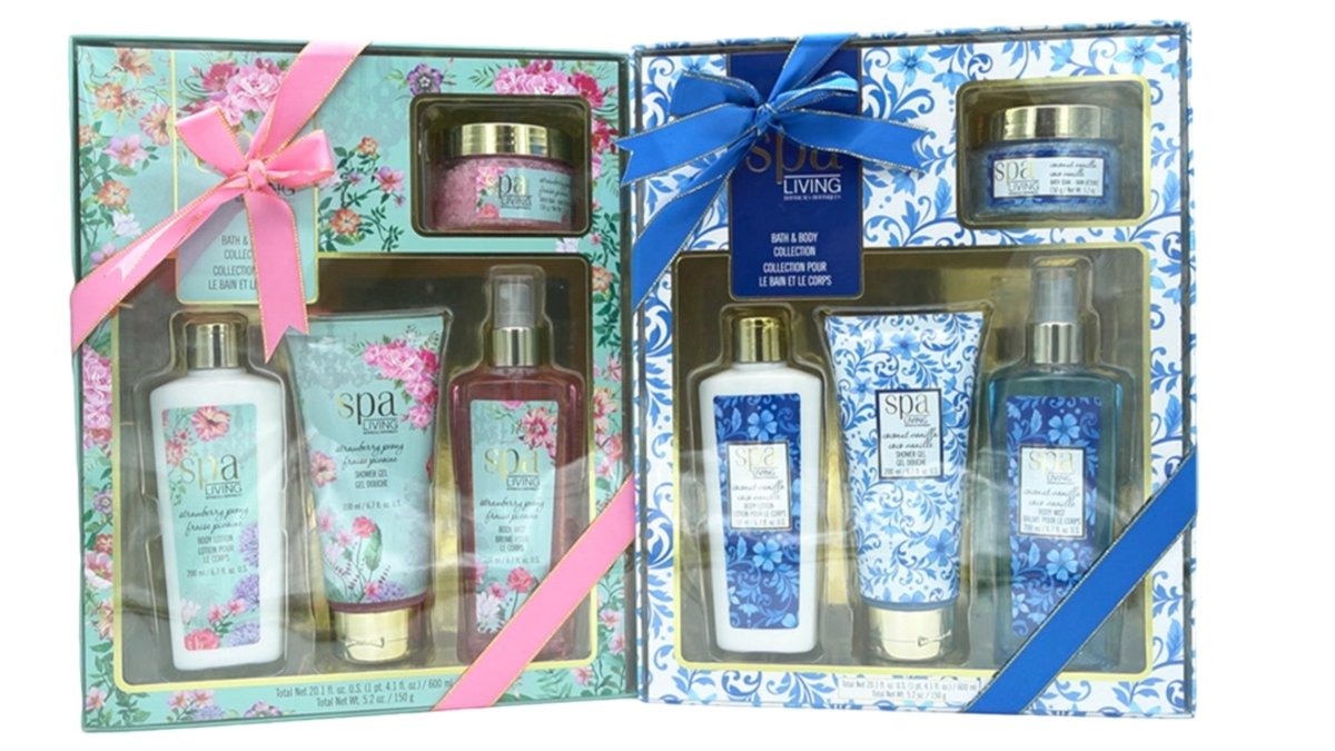 Coconut Vanilla Strawberry Bath Body Set - Spa Living Collection - Brantford Surplus