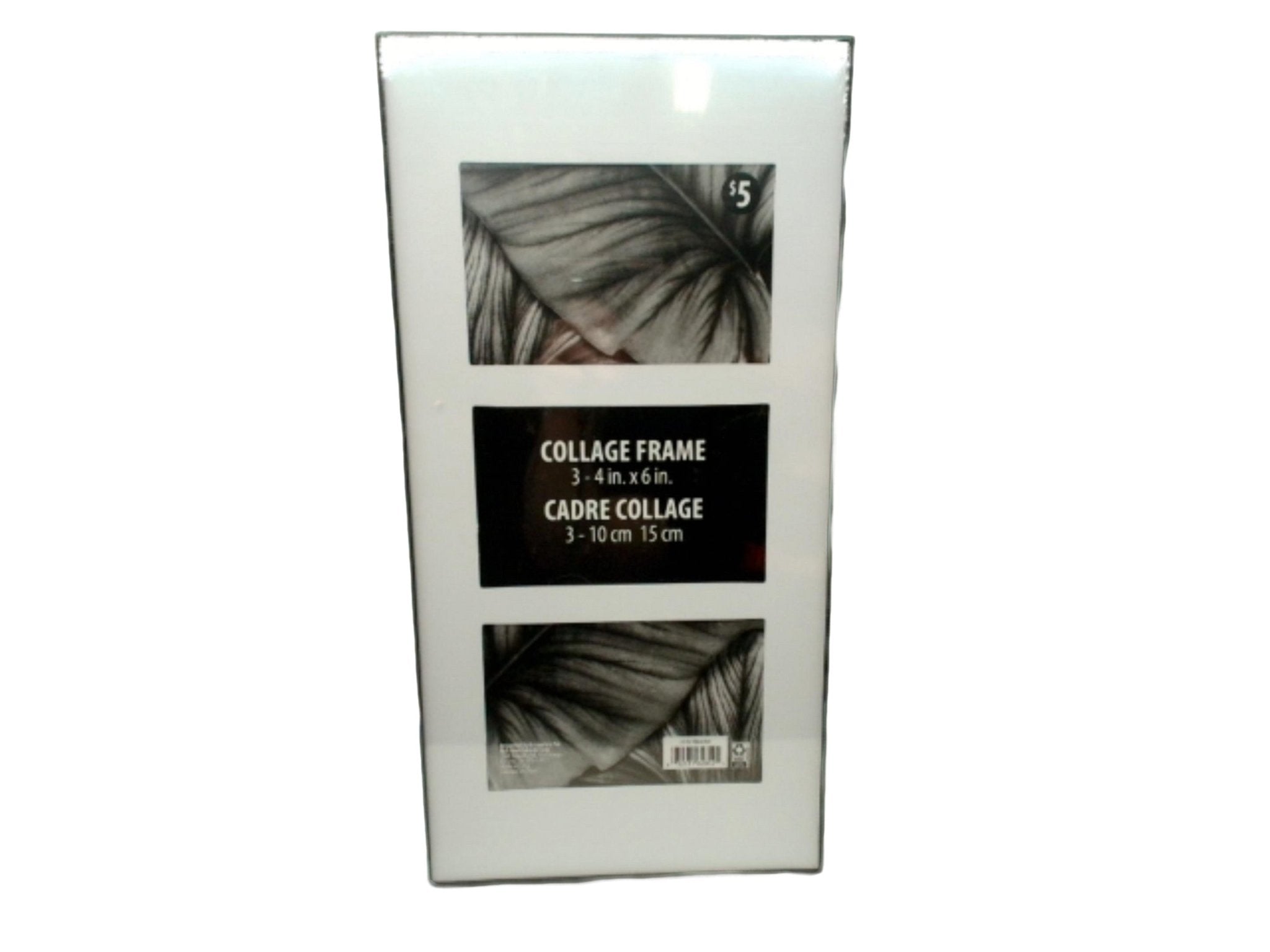 Collage Photo Frame Holds 3 - 4" x 6" Slimline Black - Brantford Surplus