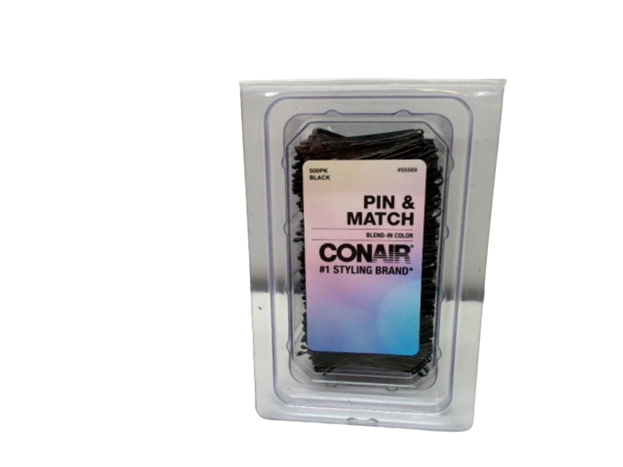 Conair Black Bobby Pins 500 - Pack - Secure Hair Clips - Brantford Surplus