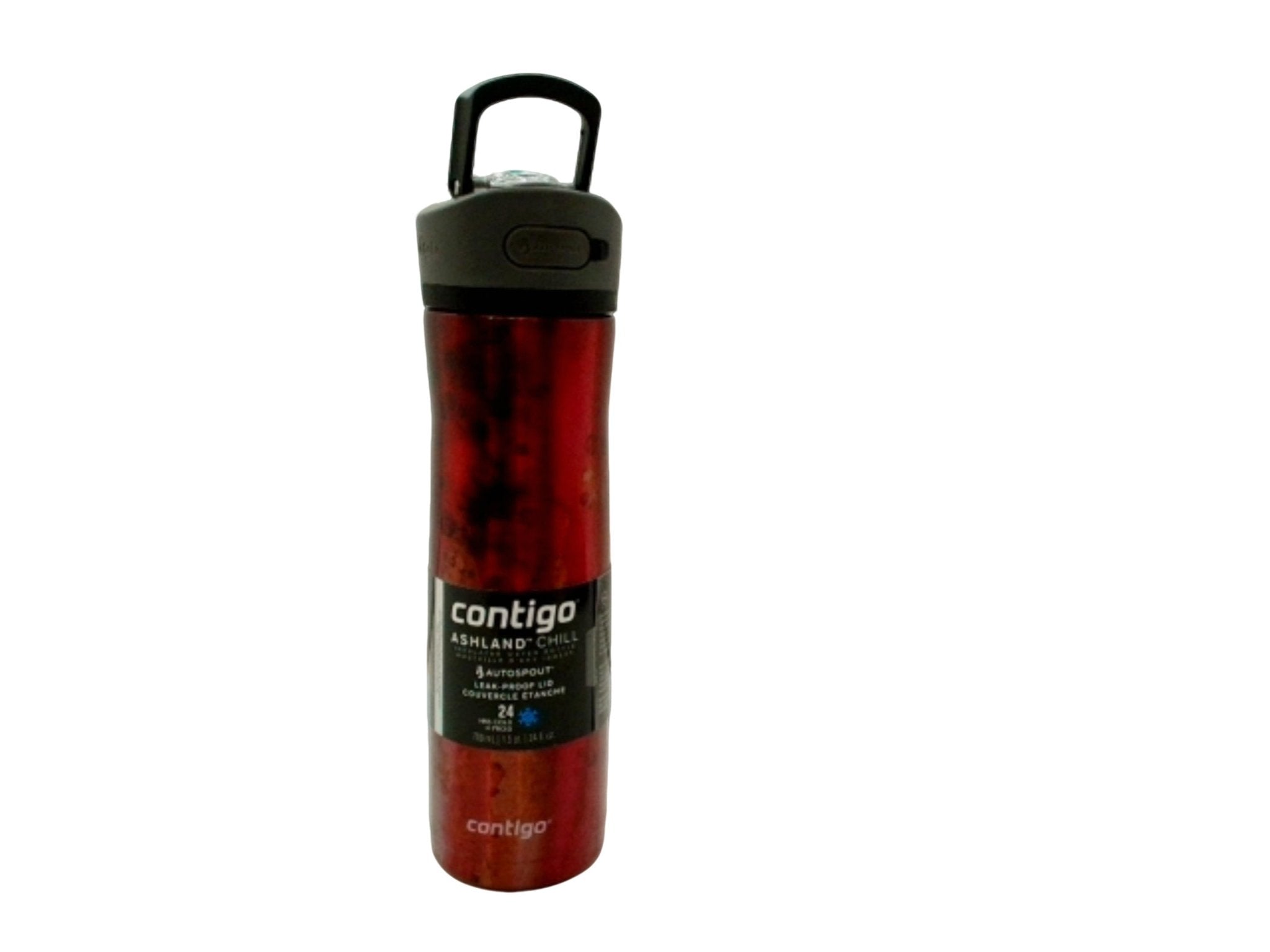 Contigo Red Ashland Chill Insulated Water Bottle 709mL - Brantford Surplus