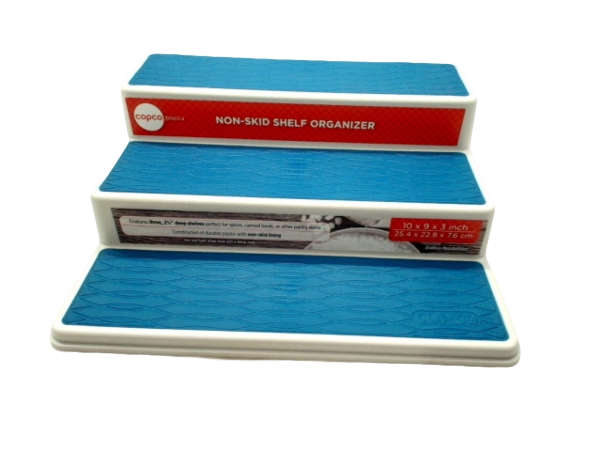 Copco 3 - Tier Non - Slip Shelf Organizer - Blue - Brantford Surplus