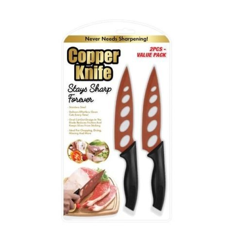 Copper Knife – 2 Pack. Never Needs Sharpening - Stainless Steel - Brantford Surplus