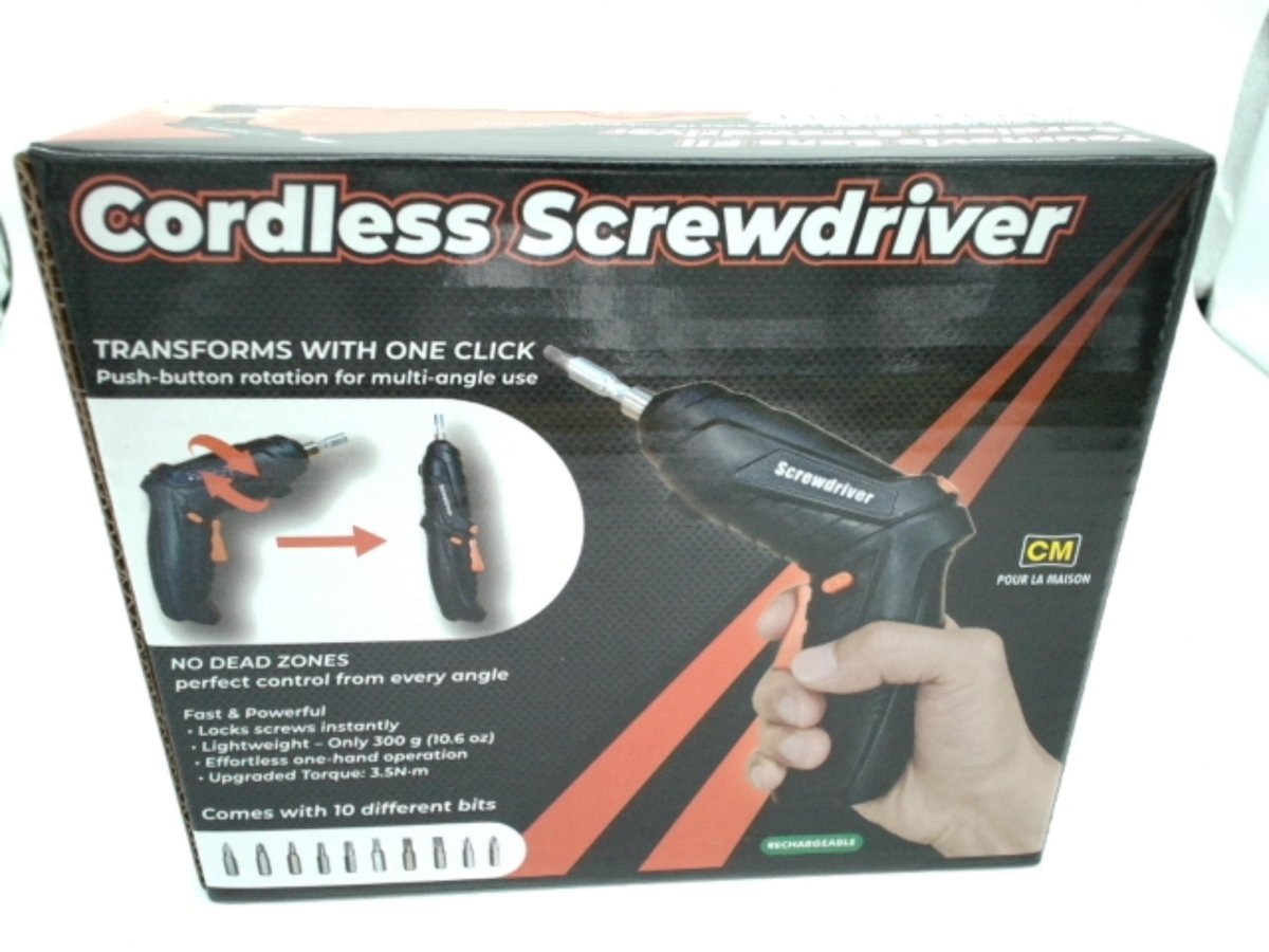 Cordless Electric Screwdriver Set - Rechargeable Power Tool - Brantford Surplus
