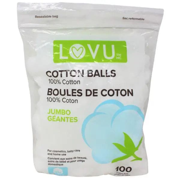 Cotton Balls 100pk Jumbo Lovu - Brantford Surplus
