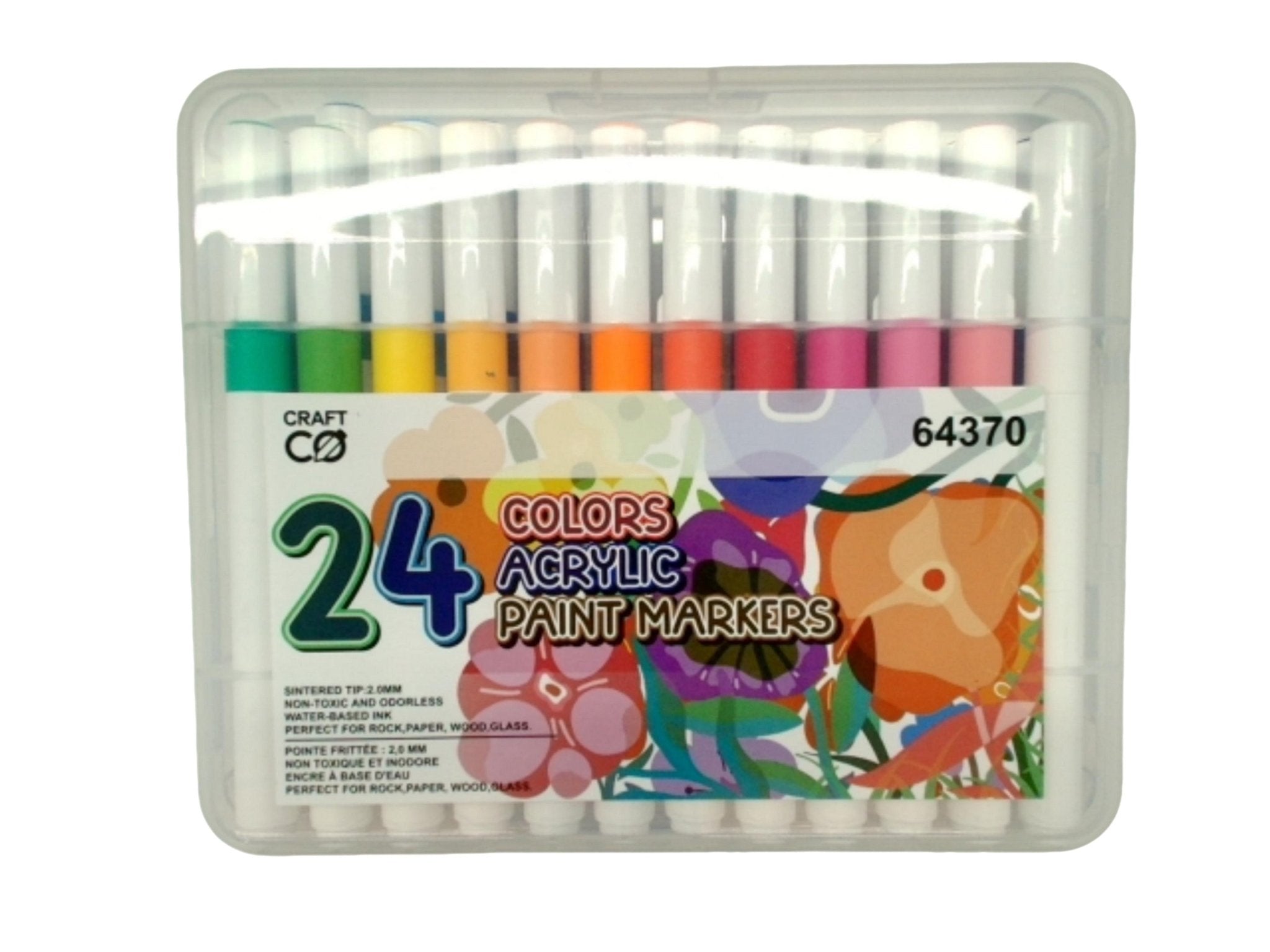 Craft Co 24 Assorted Color Acrylic Paint Markers - Brantford Surplus
