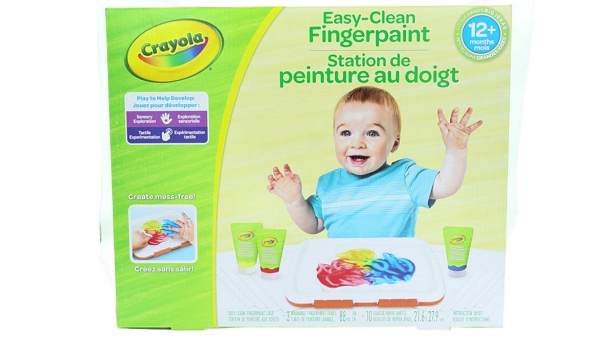 Crayola Easy Clean Finger Paint Set - 3 Colors, 10 Sheets - Brantford Surplus