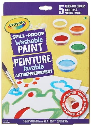 Crayola Spill - Proof Washable Paint Set - 5 Colors - Brantford Surplus