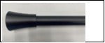curtain rod Black extendable "triangle solid" 1"diam, 48' x 84 inch - Brantford Surplus