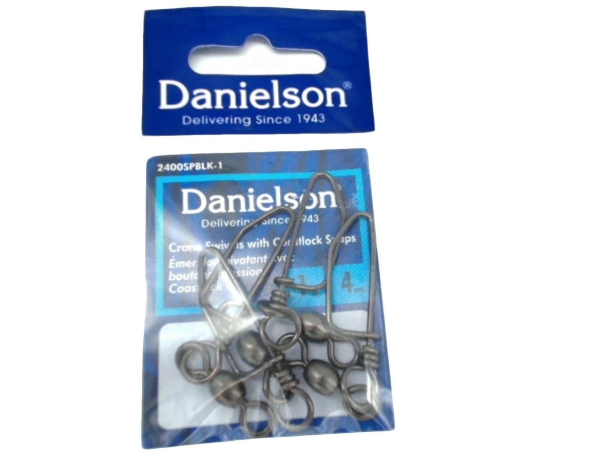Danielson Crane Swivels with Cross Lock Snap - 4 Pack - Brantford Surplus