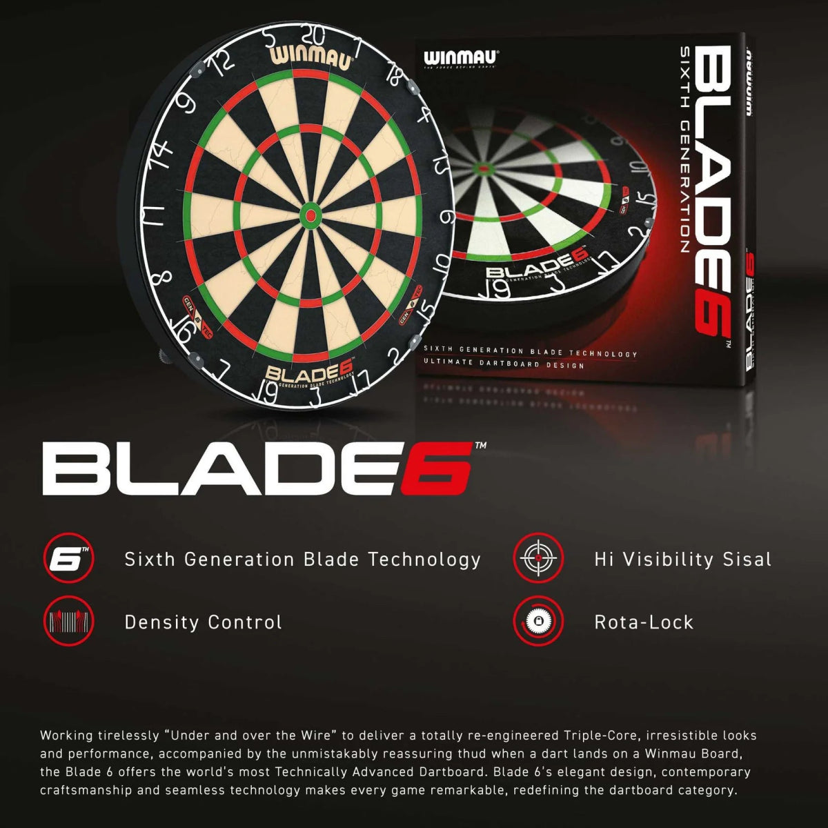 Dart Board - Winmau Pro Blade 6 - Brantford Surplus