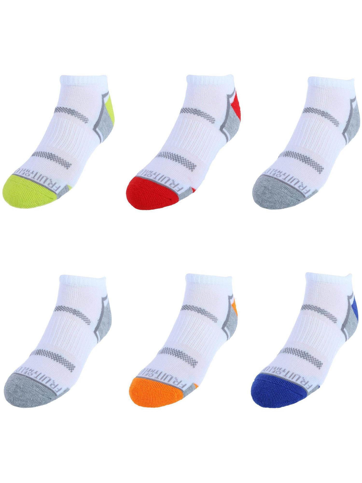 Fruit of the Loom Boys White Low Cut Socks 6-Pack