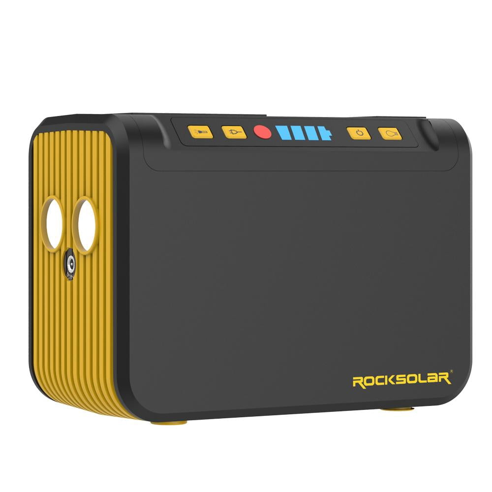 Rocksolar Portable Power Station charging small electronics