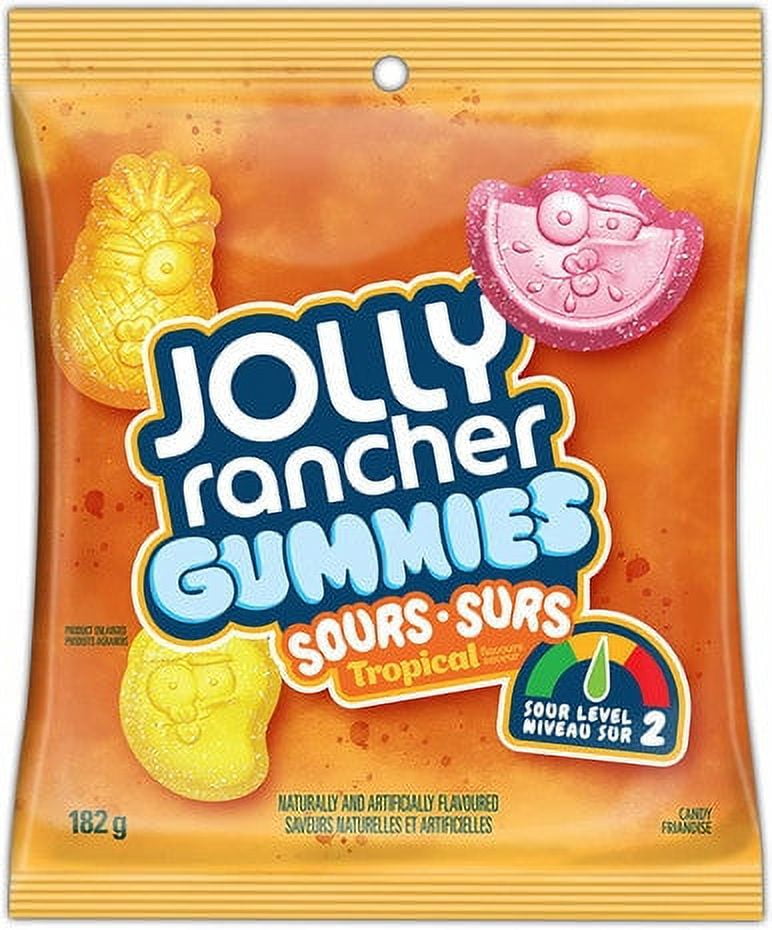 Jolly Rancher Gummies Sours Tropical Flavours 182g bag