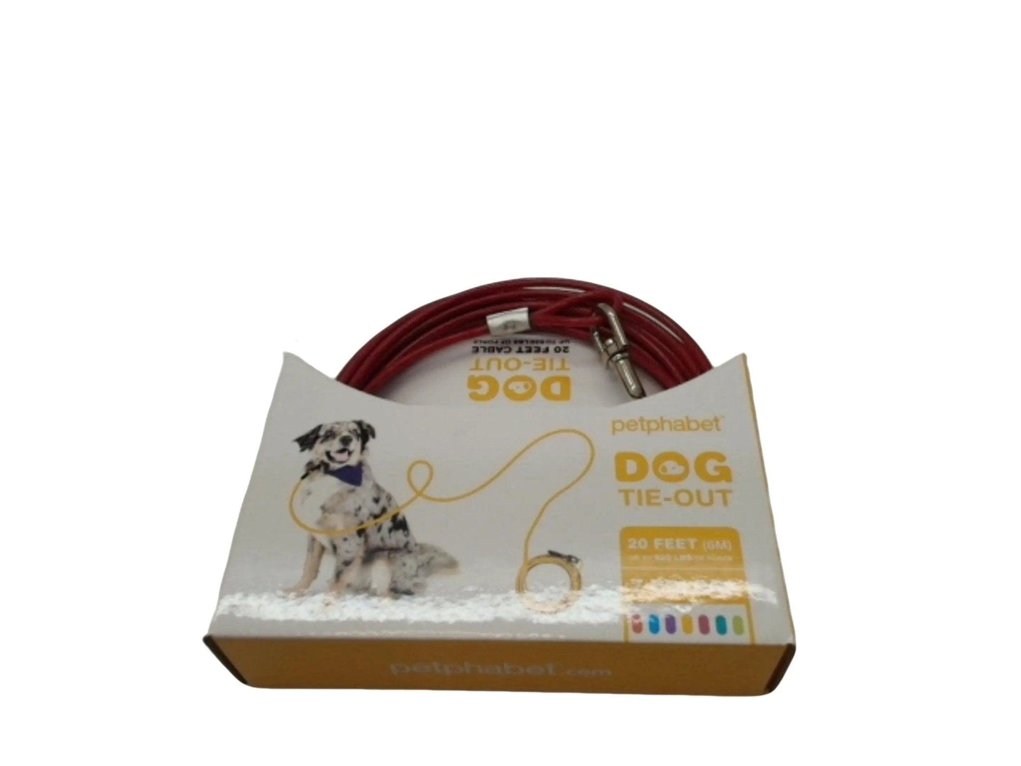 Dog Tie Out 20' Pink Petphabet - Brantford Surplus